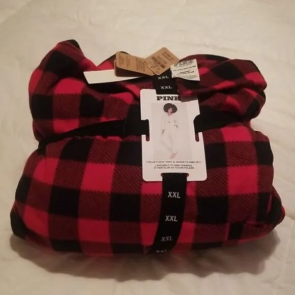 Victoria's Secret Pink Plaid Light Flannel PJ Pant Set