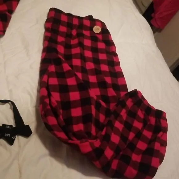 Victoria's Secret Pink Plaid Light Flannel PJ Pant Set