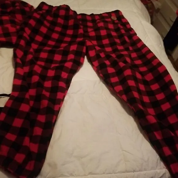 Victoria's Secret Pink Plaid Light Flannel PJ Pant Set