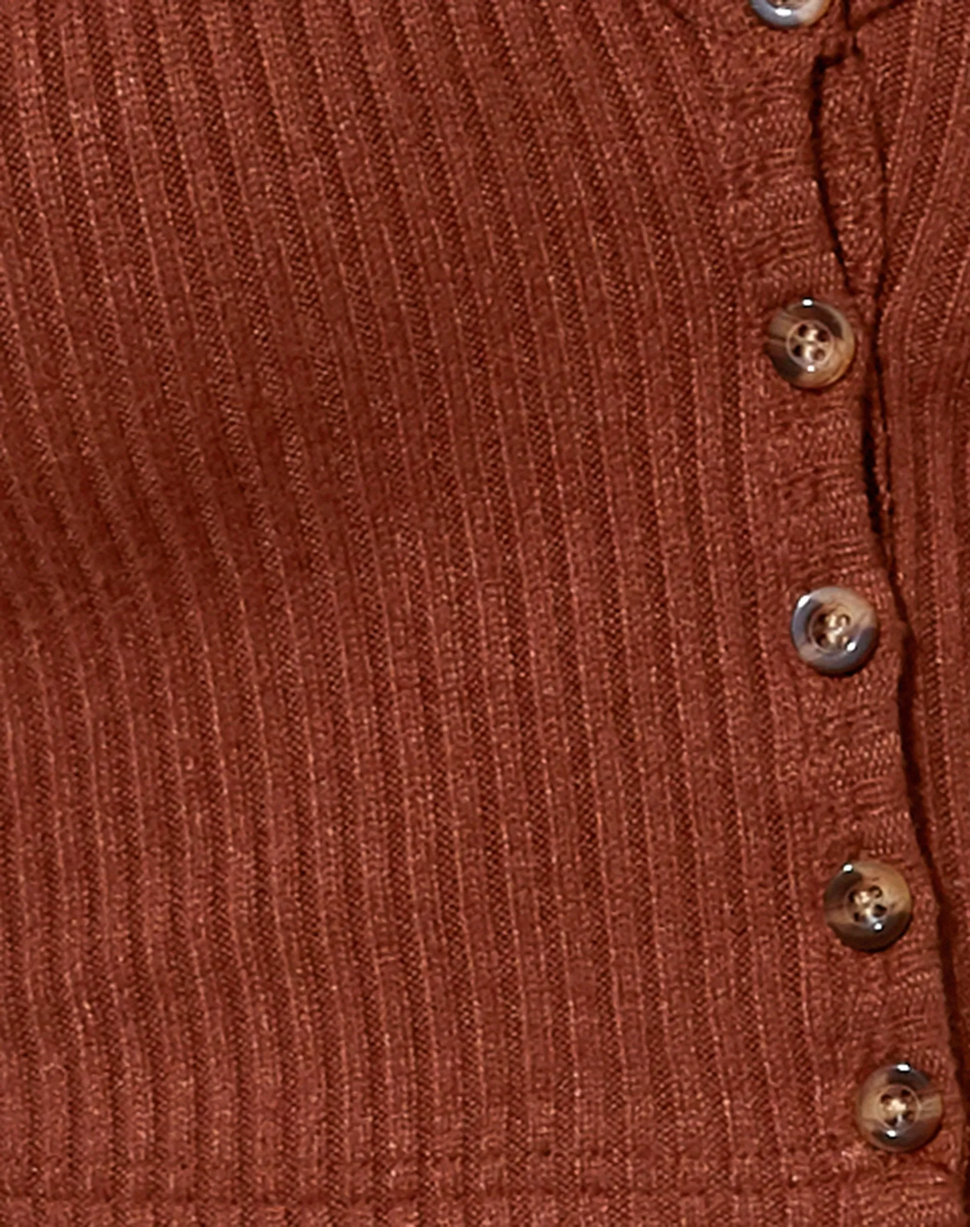 Viney Cardigan in Rib Chocolate