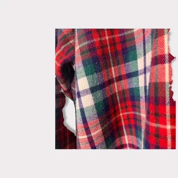 Vintage 90s Winnie The Pooh Plaid Flannel Long Pajamas One Size