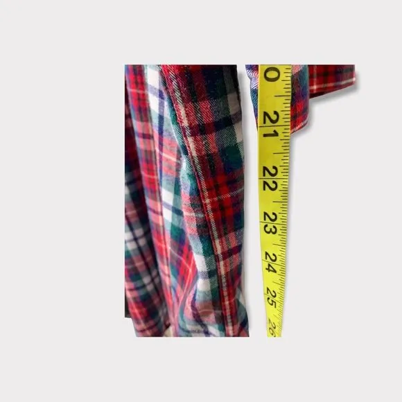 Vintage 90s Winnie The Pooh Plaid Flannel Long Pajamas One Size