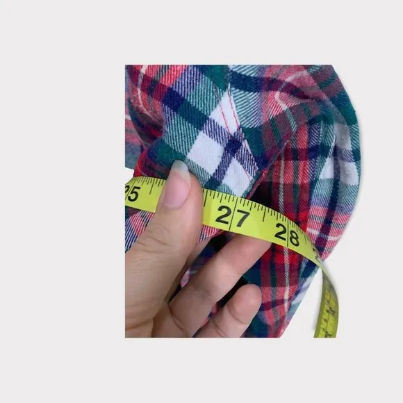 Vintage 90s Winnie The Pooh Plaid Flannel Long Pajamas One Size