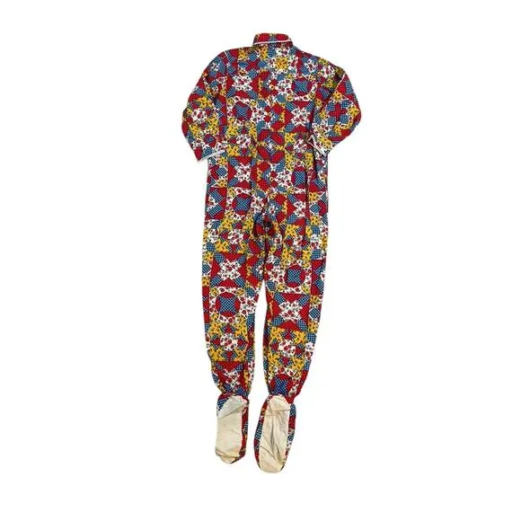 Vintage Barad Mr. P.J. Pajamas Womens Size 12 Patchwork One Piece Jumpsuit 60's