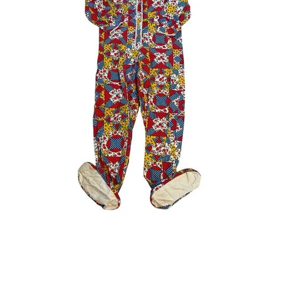 Vintage Barad Mr. P.J. Pajamas Womens Size 12 Patchwork One Piece Jumpsuit 60's