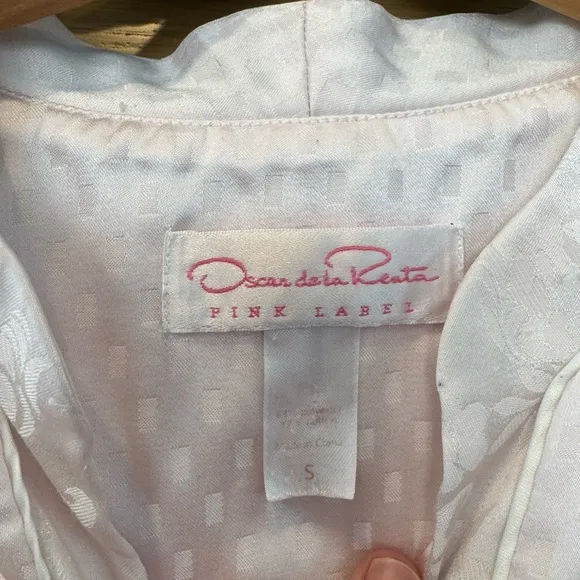 Vintage Oscar de la Renta Pink Label Two Piece Pajama Lounge Set / small