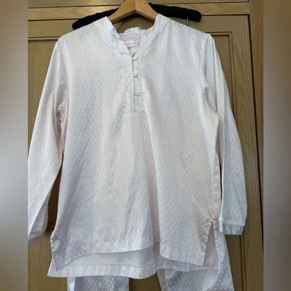 Vintage Oscar de la Renta Pink Label Two Piece Pajama Lounge Set / small