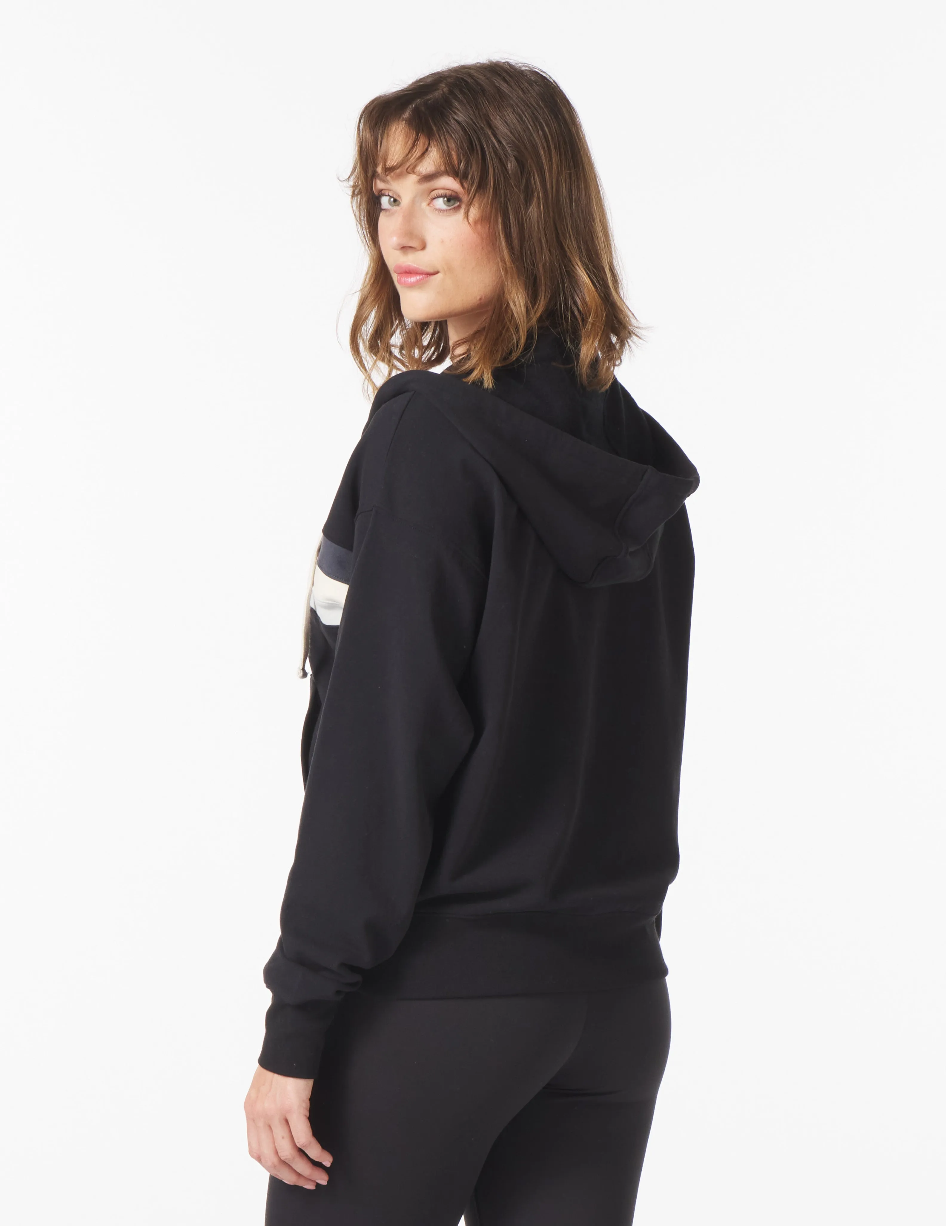Vintage Oversized Zip Up: Black/Carbon/Oamtilk/Ash Grey
