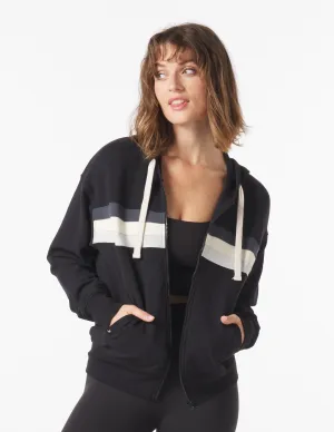 Vintage Oversized Zip Up: Black/Carbon/Oamtilk/Ash Grey