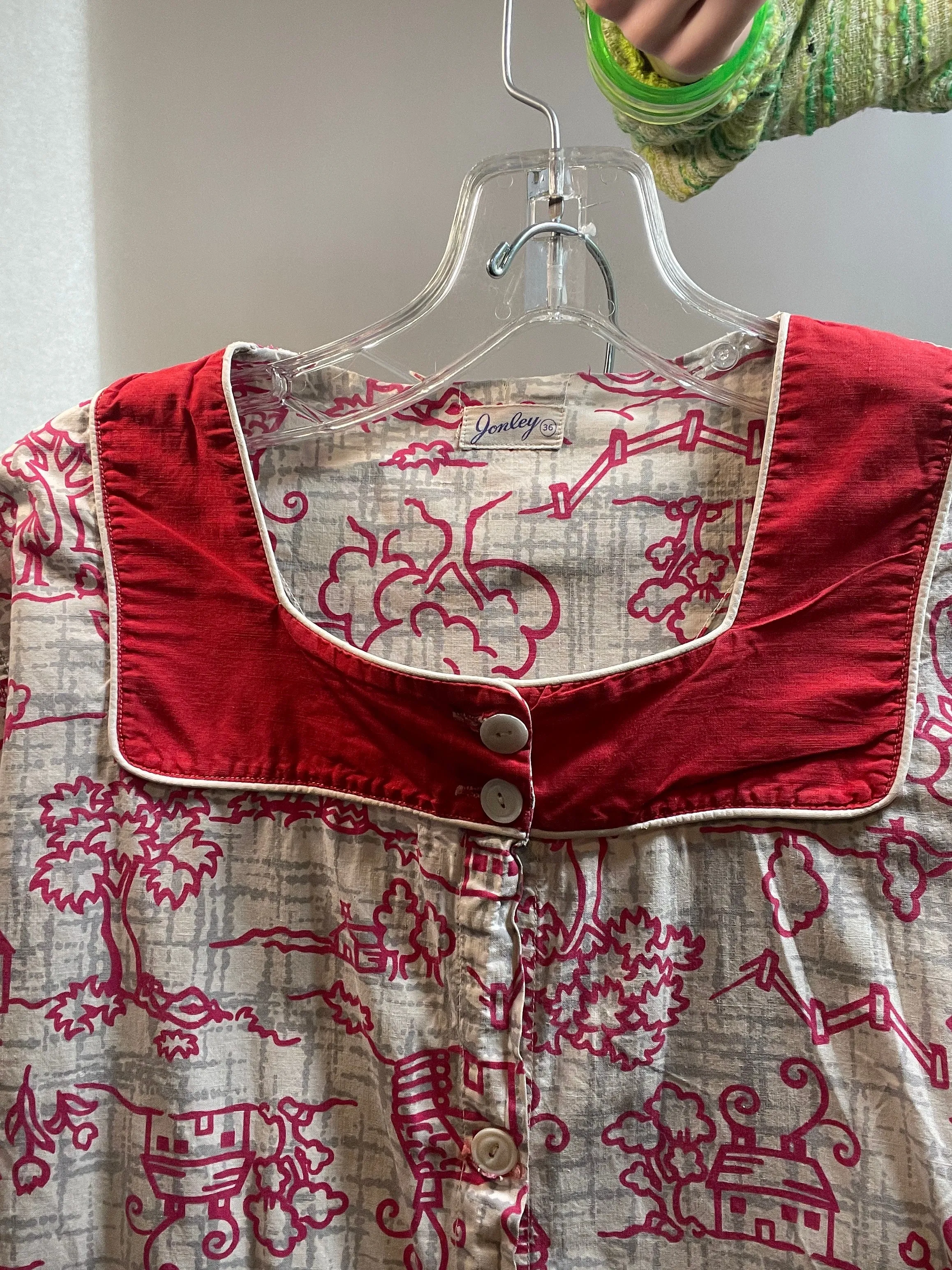 Vtg 1930s Cotton BEACH PAJAMAS Novelty Print
