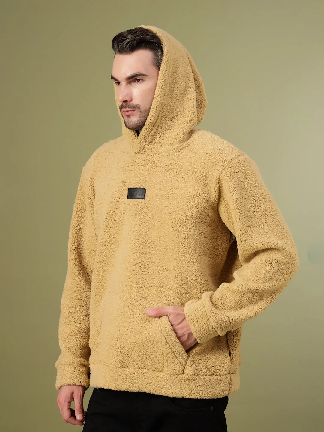 Warm Hooded Sherpa Sweatshirt