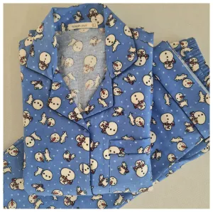 Warm snowman pj set
