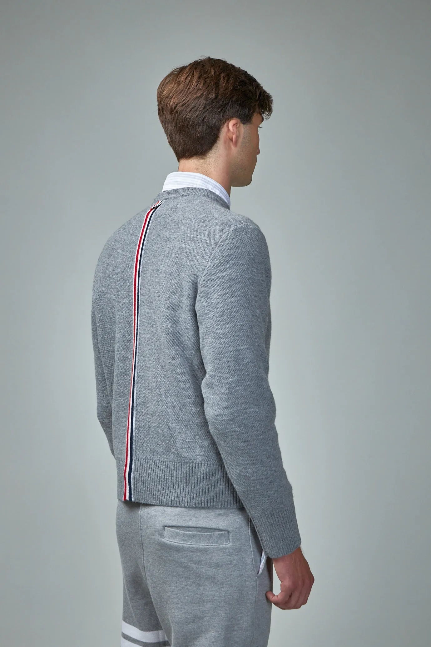 Washed Pique Stitch Crew Neck