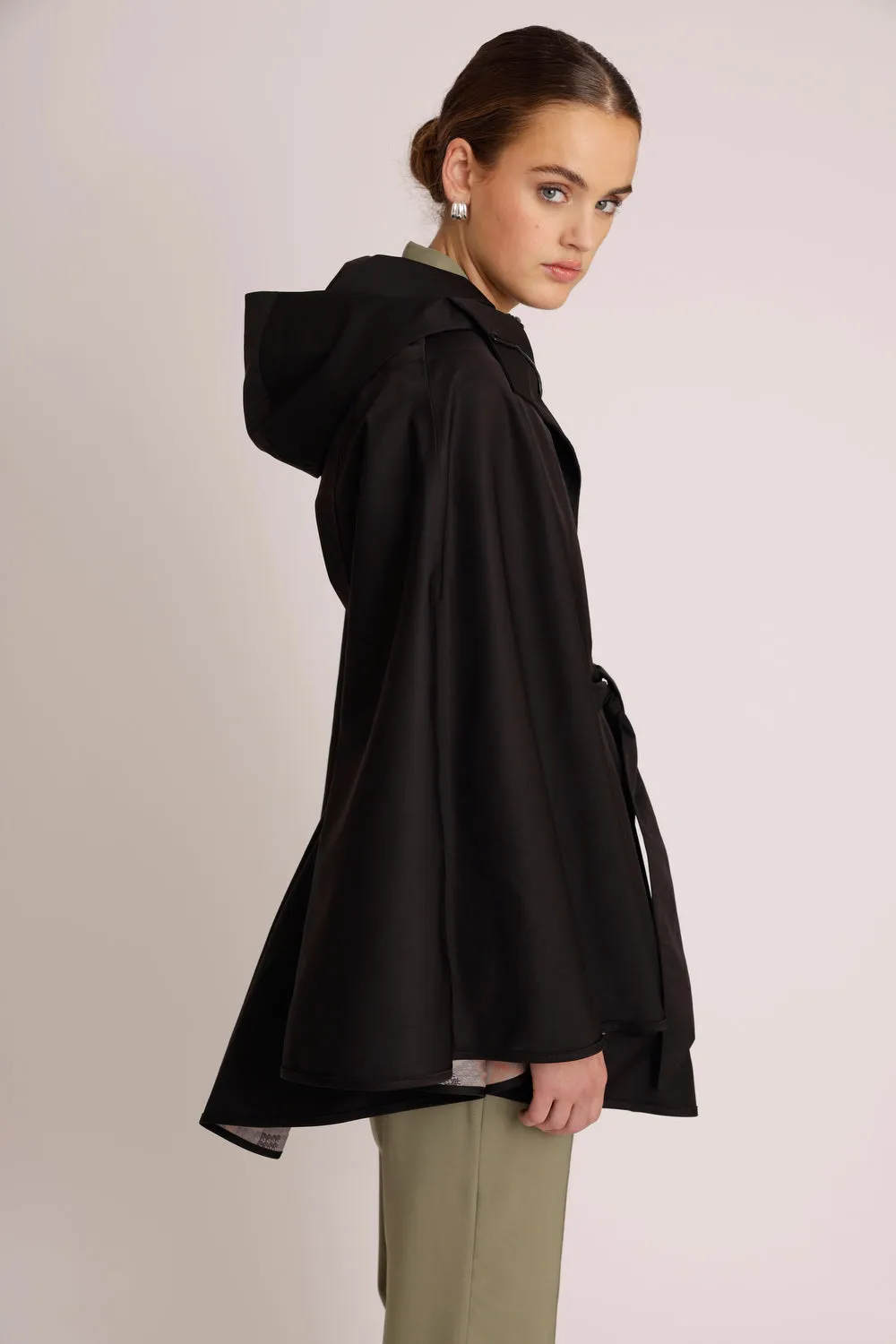 Waterproof Poncho Cape  | Black