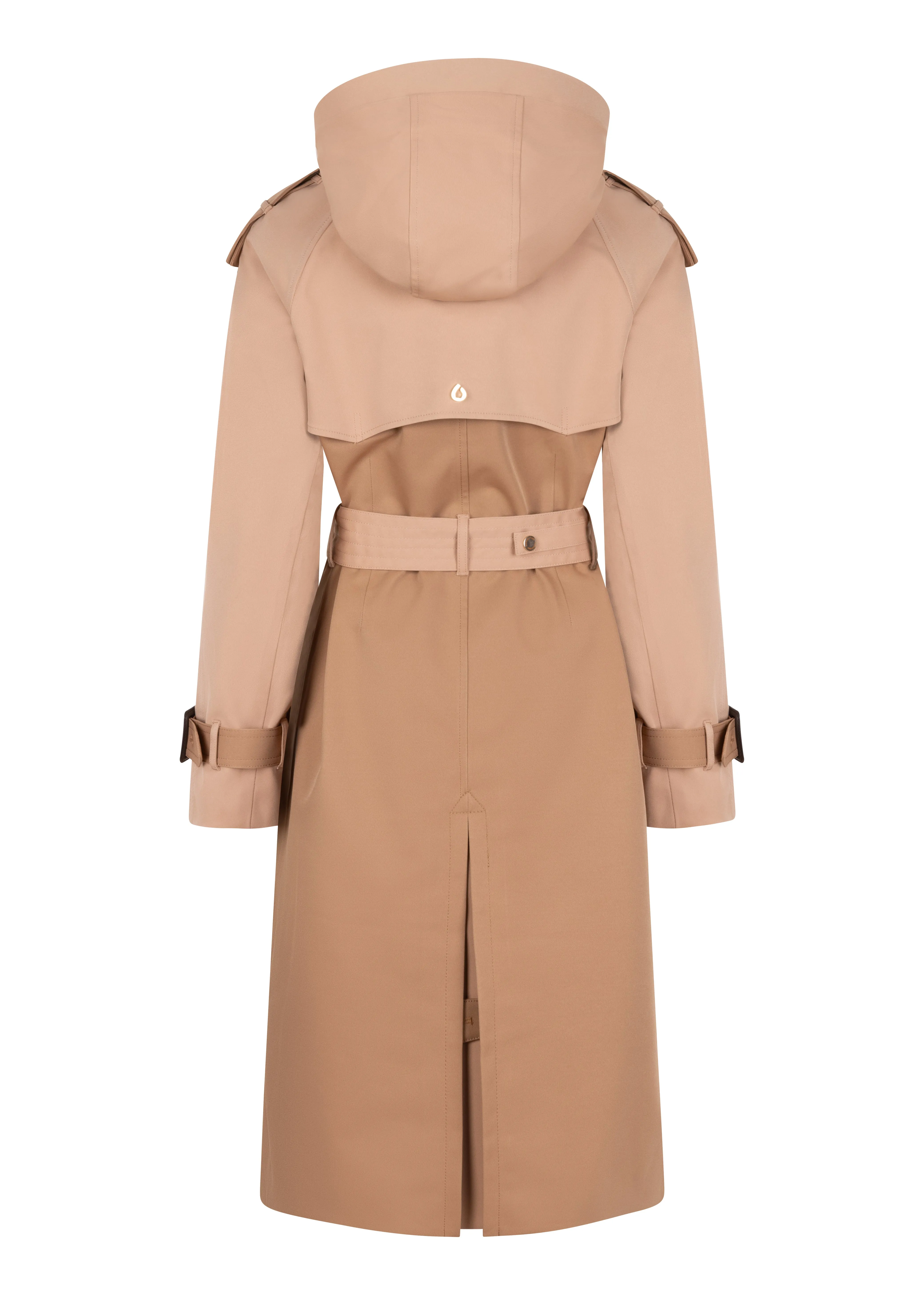 Waterproof Relaxed Fit Trenchcoat  | Beige Two Tone