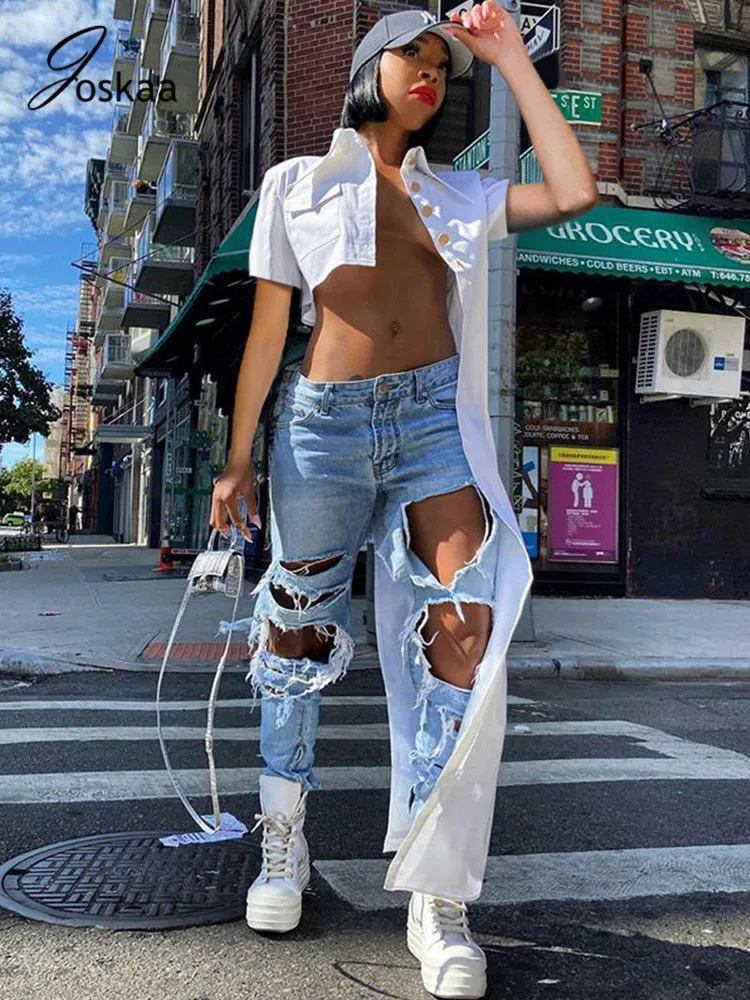 Women Top Lapel Button Up Short Sleeve Summer Cardigans