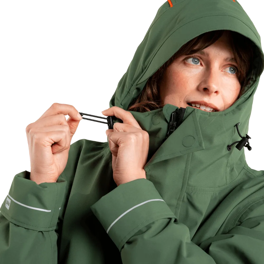 Women's EVO Pro Slimline Waterproof Parka Jacket - Forest Green