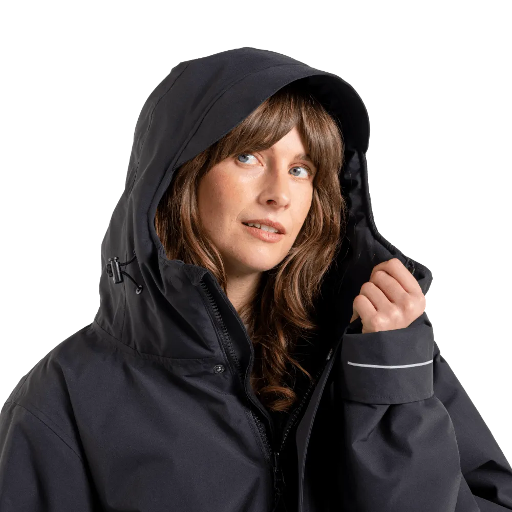 Women's EVO Pro Slimline Waterproof Parka Jacket - Stealth Black