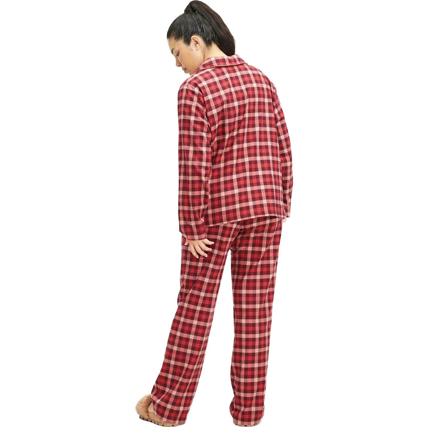 Women's UGG Ophilia Plaid Pajamas Set Flamenco Check