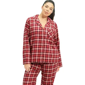 Women's UGG Ophilia Plaid Pajamas Set Flamenco Check
