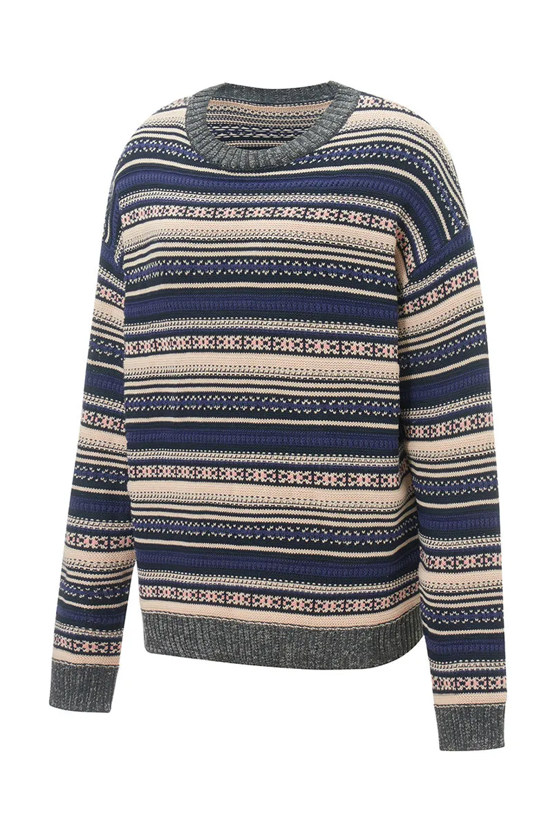 WR3363 Boho Stripe Sweater Outerwear