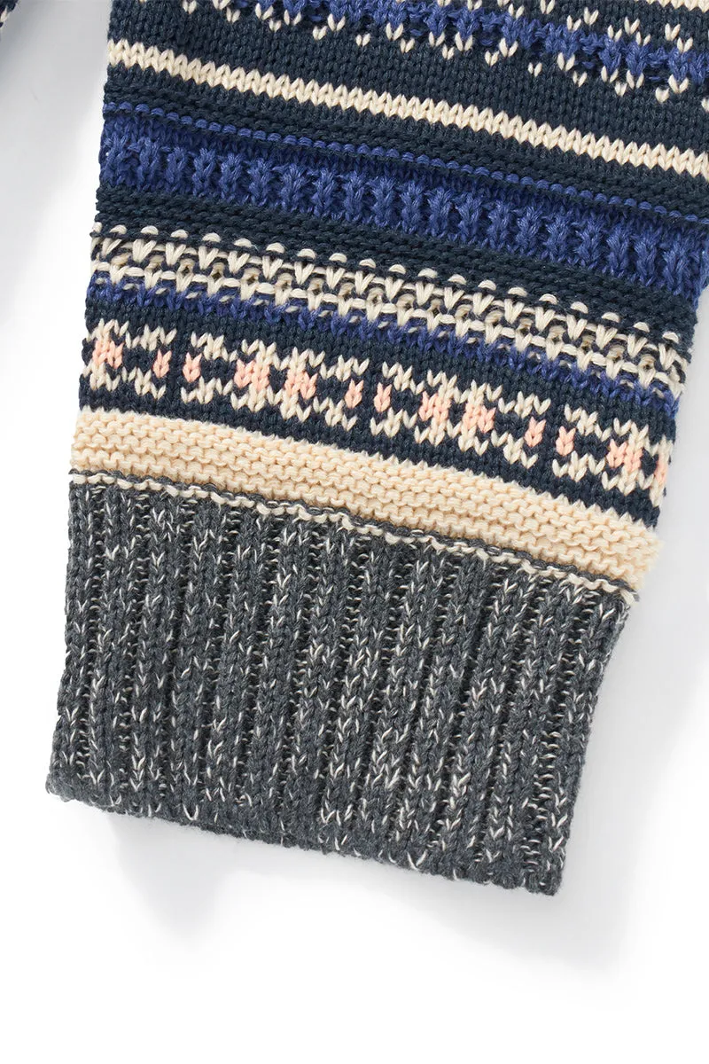 WR3363 Boho Stripe Sweater Outerwear
