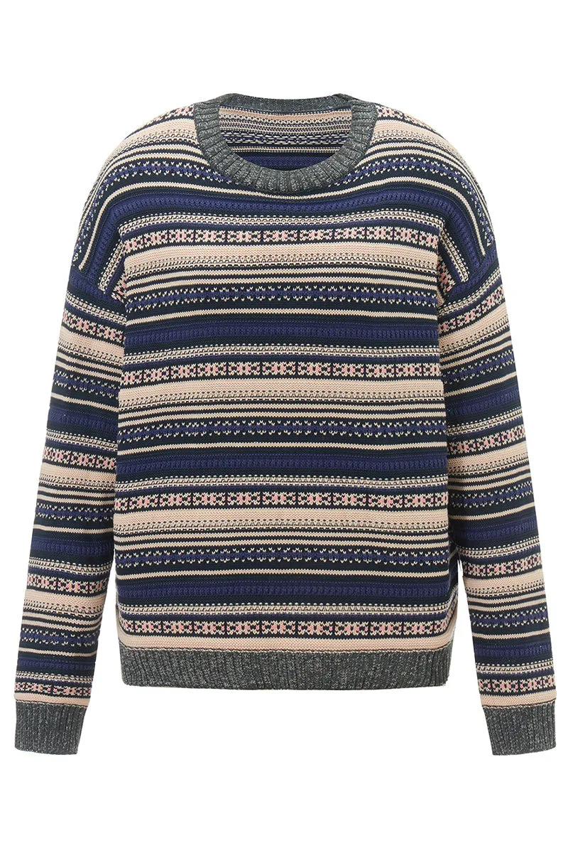 WR3363 Boho Stripe Sweater Outerwear