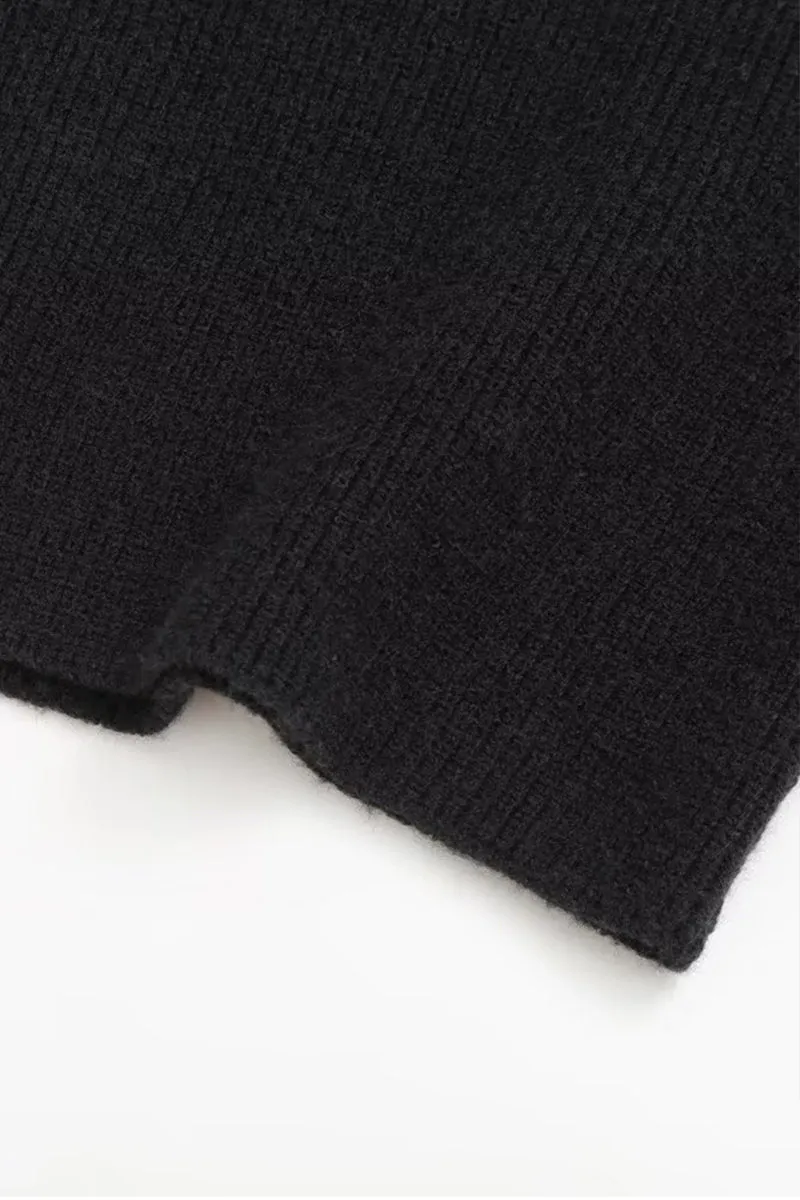 WS3394 Contrast Stitching Sweater Outerwear